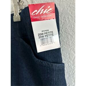 Chic women’s stretch pants size 20w P length 39” waist 20”, inseam 29” blue jean